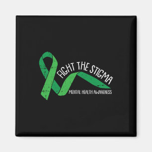 The Stigma Mental Health Awareness Green Ribbon  Magnet