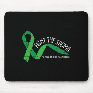 The Stigma Mental Health Awareness Green Ribbon  Mouse Pad