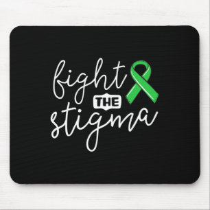 The Stigma Mental Health Awareness Green Ribbon Mouse Pad