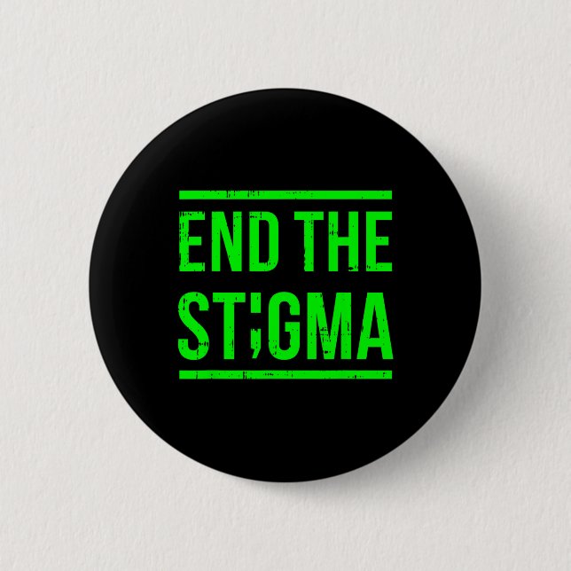 The Stigma Mental Health Awareness Warrior Counsel 6 Cm Round Badge (Front)