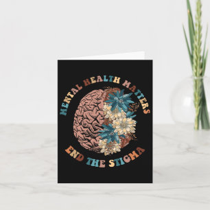 The Stigma Mental Health Problems Mental Awareness Card