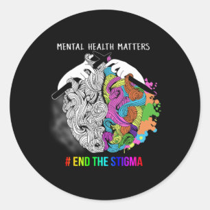 The Stigma Mental Health Problems Mental Awareness Classic Round Sticker