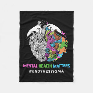 The Stigma Mental Health Problems Mental Awareness Fleece Blanket
