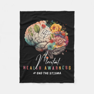 The Stigma Mental Health Problems Mental Awareness Fleece Blanket