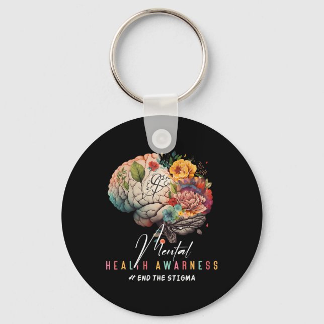The Stigma Mental Health Problems Mental Awareness Key Ring (Front)