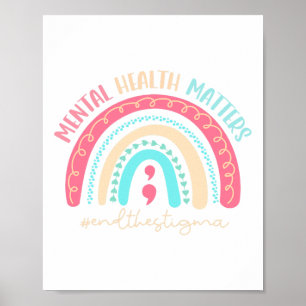 The Stigma Mental Health Problems Mental Awareness Poster