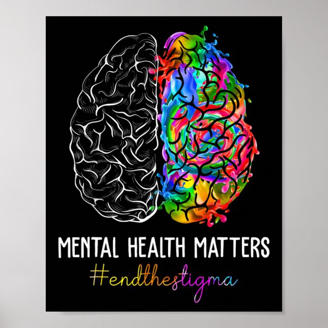 The Stigma Mental Health Problems Mental Awareness Poster (Front)