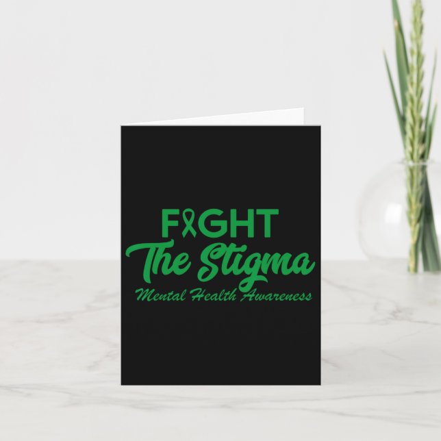 The Stigma Mental Health Problems Mental Health Aw Card (Front)