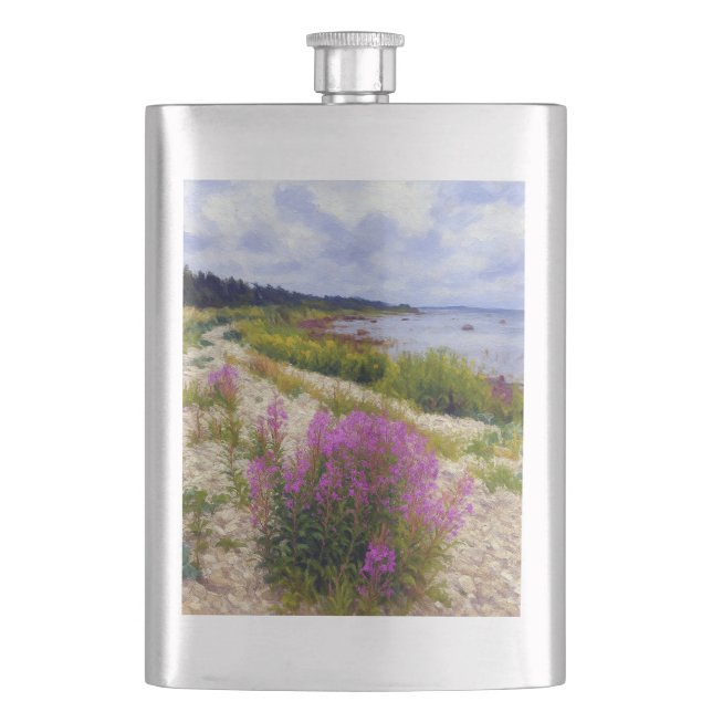 The Stillness of Vormsi Hip Flask (Front)