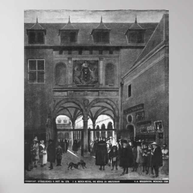 The Stock exchange in Amsterdam Poster (Front)