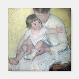 The Stocking, Mary Cassatt Magnet