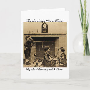 The Stockings Were Hung by the Chimney with Care Holiday Card
