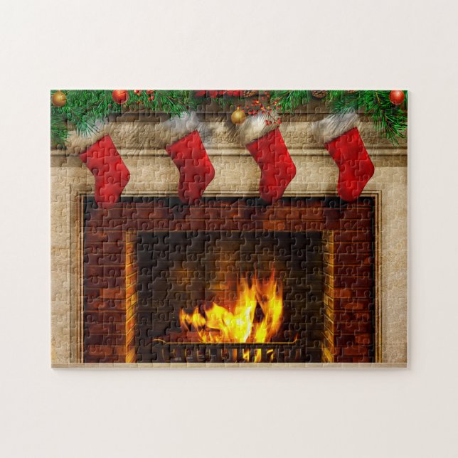 The Stockings were hung by the chimney with care Jigsaw Puzzle (Horizontal)