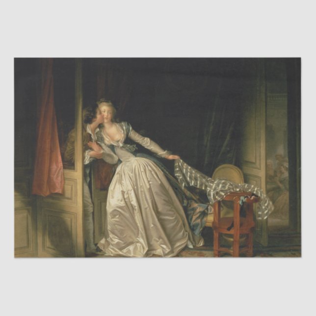 The Stolen Kiss by Jean-Honore Fragonard Tissue Paper (Front)