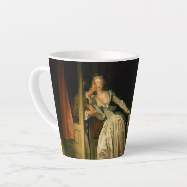 The Stolen Kiss Fragonard Latte Mug (Left Angle)