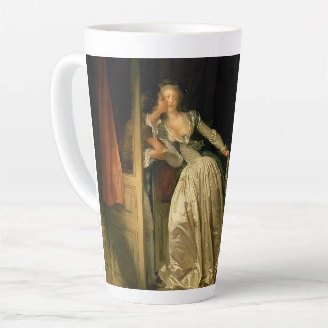 The Stolen Kiss Fragonard Latte Mug (Left Angle)