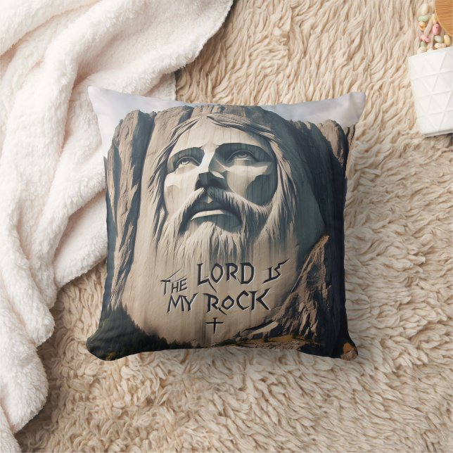 The Stone Carved Saviour The Lord Is My Rock Cushion (Blanket)