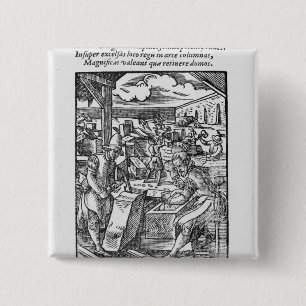 The stone-cutter 15 cm square badge