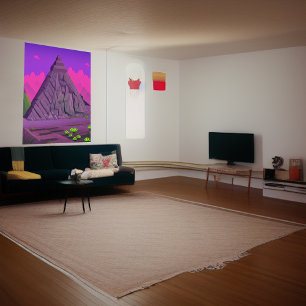 The stone pyramid   AI Art Poster
