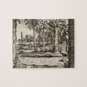 The Stone Snake, from 'China Illustrated' by Athan Jigsaw Puzzle