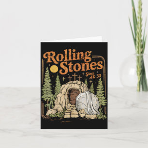 The Stone was Rolled Away He Alive Retro Christian Card
