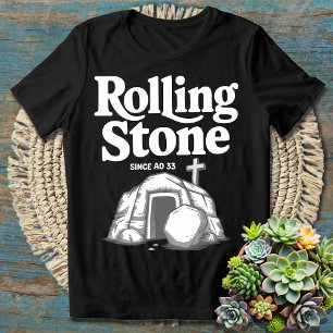 The Stone Was Rolled Away He Is Alive   Christian  T-Shirt