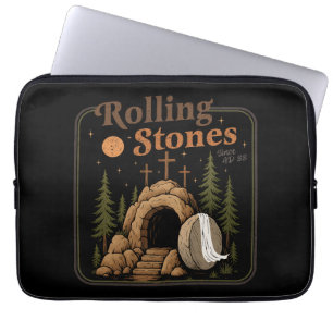 The Stone Was Rolled Away He Is Alive Easter Laptop Sleeve
