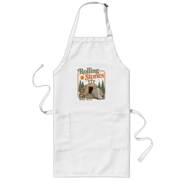 The Stone was Rolled Away He is Alive  Long Apron (Front)