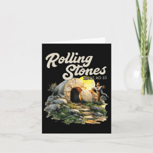 The Stone Was Rolled Away He Is Alive Retro Christ Card