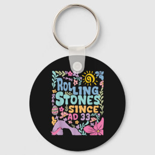 The Stone Was Rolled Away He Is Alive Retro Christ Key Ring
