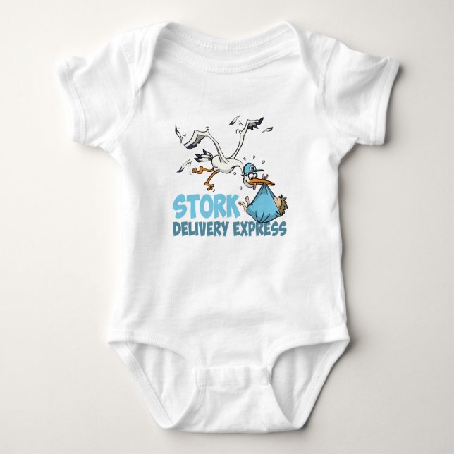 The stork bezorg express baby bodysuit (Front)