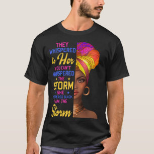 The Storm Black Woman History Month African Afro L T-Shirt