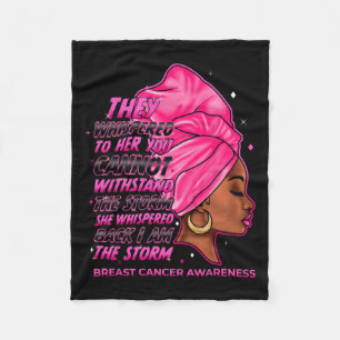 The Storm Black Women Breast Cancer Survivor Pink Fleece Blanket