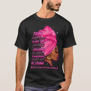The Storm Black Women Breast Cancer Survivor Pink T-Shirt