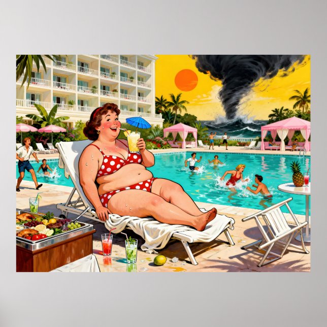 “The Storm Can Wait” – A Self Denial Cartoon Poster (Front)