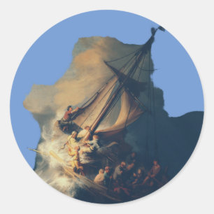 The Storm on the Sea of Galilee Classic Round Sticker