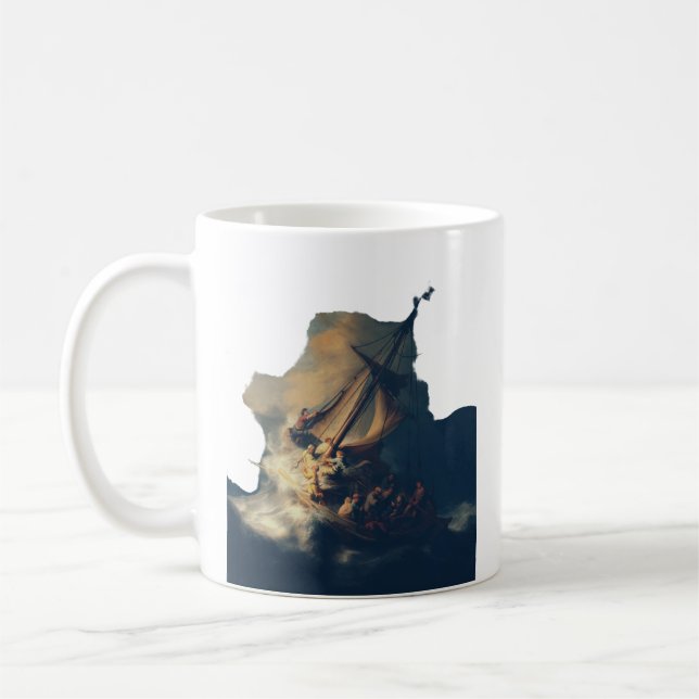 The Storm on the Sea of Galilee Coffee Mug (Left)