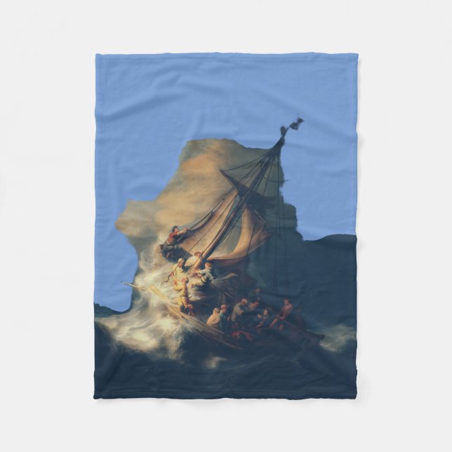 The Storm on the Sea of Galilee Fleece Blanket (Front)