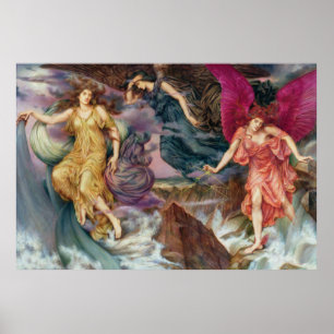 The Storm Spirits by Evelyn De Morgan Poster