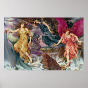 The Storm Spirits by Evelyn De Morgan Poster