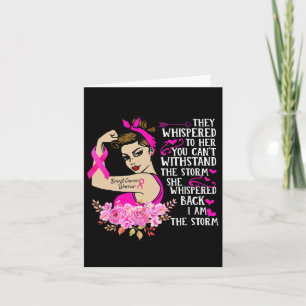 The Storm Strong Women Breast Cancer Warrior Pink  Card