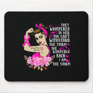 The Storm Strong Women Breast Cancer Warrior Pink  Mouse Pad