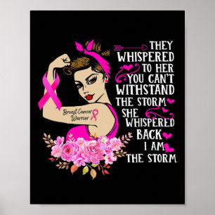 The Storm Strong Women Breast Cancer Warrior Pink Poster