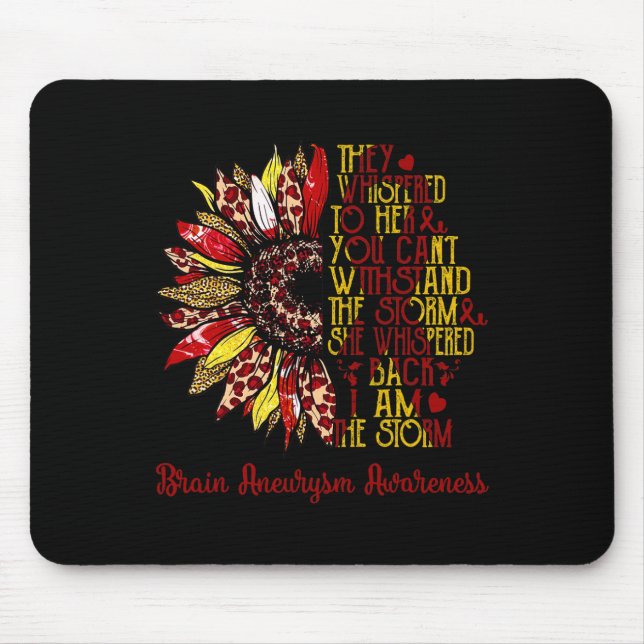 The Storm Sunflower Leopard Brain Aneurysm Warrior Mouse Pad (Front)