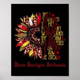 The Storm Sunflower Leopard Brain Aneurysm Warrior Poster
