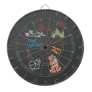 The story of an extinct family dartboard
