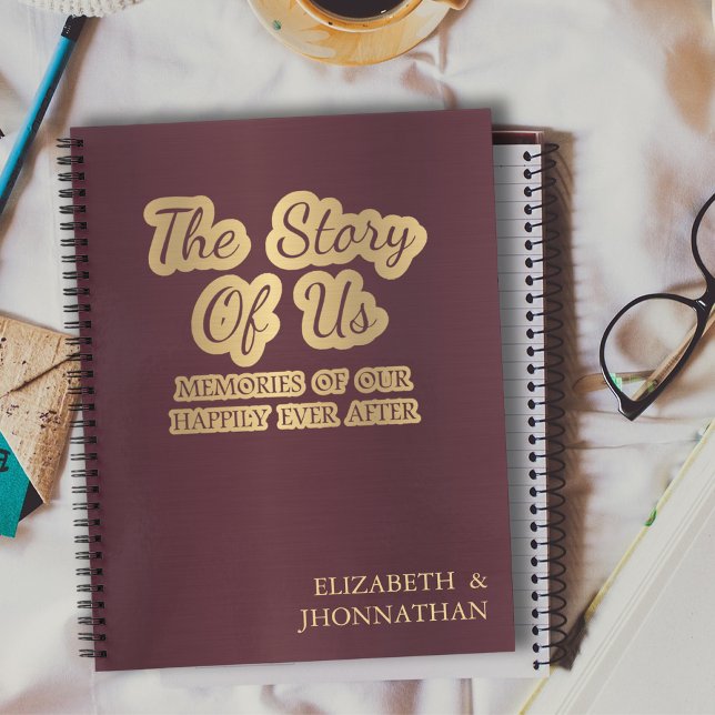 The Story of Us maroon red Notebook (Creator Uploaded)