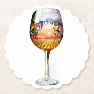 The story of wine paper coaster