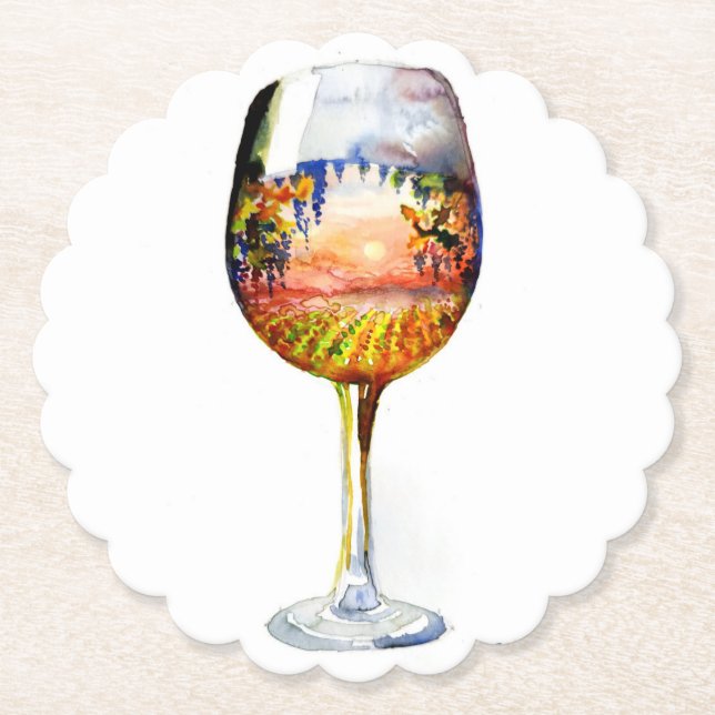 The story of wine paper coaster (Front)