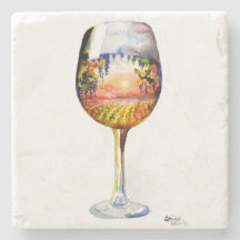 The story of wine stone coaster